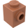 LEGO Carne medio scuro Mattoncino 1 x 1 con Bottoncino su Uno Lato (87087)