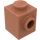 LEGO Mittleres dunkles Fleisch Backstein 1 x 1 mit Stud auf Eins Seite (87087)