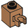 LEGO Mittleres dunkles Fleisch Backstein 1 x 1 mit Vertikale Clip (O-Clip öffnen, Hohlbolzen) (60475 / 65460)