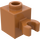 LEGO Medium Dark Flesh Brick 1 x 1 with Vertical Clip (Open &#039;O&#039; Clip, Hollow Stud) (60475 / 65460)