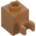 LEGO Beige Moyennement Foncé Brique 1 x 1 avec Verticale Clip (Clip en U, bosse solide) (30241 / 60475)