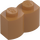 LEGO Keskitumma ihonvärinen Palikka 1 x 2 Log (30136)