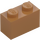 LEGO Medium Dark Flesh Brick 1 x 2 with 1 Stud on Side (86876)