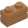 LEGO Medium Dark Flesh Brick 1 x 2 with Embossed Bricks (98283)