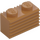 LEGO Medium Dark Flesh Brick 1 x 2 with Grille (2877)