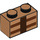 LEGO Medium Donker Vleeskleurig Steen 1 x 2 met Minecraft Crafting Table met buis aan de onderzijde (3004 / 19178)