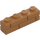 LEGO Keskitumma ihonvärinen Palikka 1 x 4 jossa Embossed Bricks (15533)