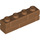 LEGO Medium Dark Flesh Brick 1 x 4 with Embossed Bricks (15533)