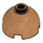 LEGO Medium Dark Flesh Brick 2 x 2 Round with Dome Top (with Axle Holder) (3262 / 30367)