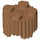 LEGO Mittleres dunkles Fleisch Backstein 2 x 2 Runden mit Gitter (92947)
