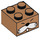 LEGO Medium Dark Flesh Brick 2 x 2 with Monty Mole Face (3003 / 68924)