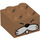 LEGO Mittleres dunkles Fleisch Backstein 2 x 2 mit Monty Mole Gesicht (3003 / 68924)