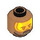 LEGO Medium Dark Flesh Captain Porter Minifigure Head (Safety Stud) (3274 / 104589)
