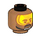 LEGO Medium Dark Flesh Captain Porter Minifigure Head (Safety Stud) (3274 / 104589)