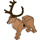 LEGO Mittleres dunkles Fleisch Deer mit Reindeer Weiß Patch (51591 / 69060)
