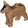 LEGO Mittleres dunkles Fleisch Hund - Alsatian mit Schwarz Augen und Forehead (92586 / 93239)