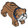 LEGO Mittleres dunkles Fleisch Hund - Bulldog mit Blau Collar (66260)
