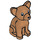 LEGO Mittleres dunkles Fleisch Hund - Chihuahua (13368 / 101026)