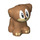 LEGO Mittleres dunkles Fleisch Hund (Sitting) mit Groß Augen (69901 / 104234)