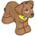 LEGO Mittleres dunkles Fleisch Hund mit Gelb Schal (105844)