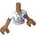 LEGO Medium donker vleeskleurig Dr. Patel Friends Torso (92456 / 92816)