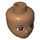 LEGO Medium Dark Flesh Female Minidoll Head with Brown Eyes, Black Lips (14014 / 92198)