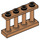 LEGO Chair moyenne foncée Clôture Spindled 1 x 4 x 2 avec 4 clous supérieurs (15332)