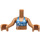 LEGO Mittleres dunkles Fleisch Friends Torso, mit Bikini oben mit Blumen Muster (92456)