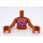 LEGO Mittleres dunkles Fleisch Friends Torso, mit Binkini oben mit Streifen Muster (92456)