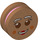 LEGO Medium Dark Flesh Gingerbread Woman Head (65065)
