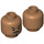 LEGO Medium Dark Flesh Guard Minifigure Head (Recessed Solid Stud) (3626 / 38825)