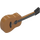 LEGO Medium mørk hud Guitar med Sølv Strings med Svart Neck (27989)