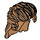 LEGO Mittleres dunkles Fleisch Haar mit Lange Mullet (24072 / 86229)