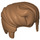 LEGO Mittleres dunkles Fleisch Haar mit Single Quiff (86403 / 98371)