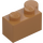 LEGO Medium Dark Flesh Hinge Brick 1 x 4 Top (3830 / 65122)