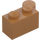 LEGO Medium Dark Flesh Hinge Brick 1 x 4 Top (3830 / 65122)