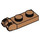 LEGO Medium Donker Vleeskleurig Scharnier Plaat 1 x 2 met Vergrendelings Vingers met groef (44302)