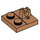 LEGO Mittleres dunkles Fleisch Scharnier Platte 2 x 2 mit 1 Verriegeln Finger auf oben (53968 / 92582)