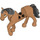 LEGO Mittleres dunkles Fleisch Pferd mit Schwarz Haar und Groß Brown und Weiß Augen (103388)