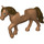 LEGO Medium Dark Flesh Horse with Brown Eyes and Brown Hair (72412)