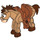 LEGO Medium Dark Flesh Horse with Brown Hair and Saddle (88007)