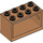 LEGO Mittleres dunkles Fleisch Schlauch Reel 2 x 4 x 2 Halter (4209)