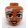 LEGO Carne medio scuro Jordin (Bright Chiaro Arancione Apron Superiore) Minidoll Testa (92198 / 101123)