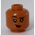 LEGO Carne medio scuro Kelly Kapoor Minifigure Testa (Perno solido incassato) (3626 / 100214)