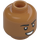 LEGO Středně tmavá tělová Kingo Minifigurka Hlava (Zapuštěný pevný cvoček) (3626 / 74992)