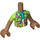 LEGO Medium Dark Flesh Leo (Lime Shirt with Water Melon Slices) Friends Torso (Boy) (73161)