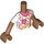 LEGO Medium donker vleeskleurig Leo met Floral Top en Friends Torso (Boy) (73161)