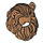 LEGO Mittleres dunkles Fleisch Lion&#039;s Mane Haar mit Flesh Ohren (49400)