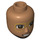LEGO Mittleres dunkles Fleisch Male Minidoll Kopf mit Glasses und Beard (72422 / 92198)