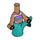 LEGO Medium donker vleeskleurig Micro Body met Donker turquoise Mermaid Staart met Dots en Sparkles  (102126)